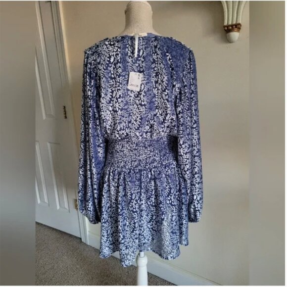 Free People Jen Rossi Lapis Mini Velvet Dress size XL - Picture 5 of 8